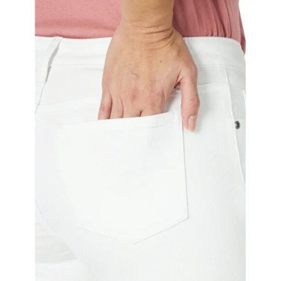 NWOT Riders by Lee Indigo Fringe Cuff Boyfriend Cropped Jeans 8 - Picture 3 of 12